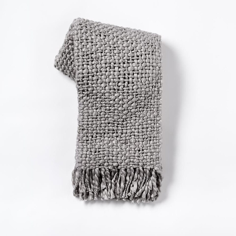 Solid Basketweave Throw west elm Australia